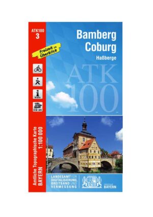 ATK100 Blatt 3 Bamberg – Coburg, Freizeitkarte 1:100.000 9783899336894  LVA Bayern   Landkaarten en wegenkaarten Franken, Nürnberg, Altmühltal