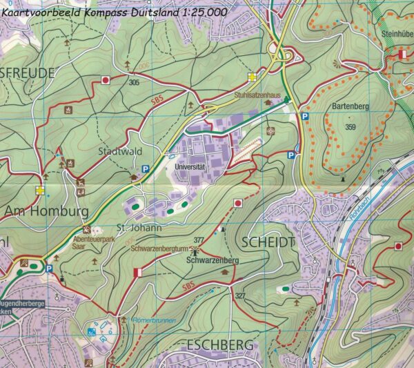 Kompass wandelkaart KP-824 Biosphärenreservat Bliesgau1:25.000 9783991541646  Kompass Wandelkaarten Kompass Rheinland-Pfalz  Wandelkaarten Saarland, Hunsrück
