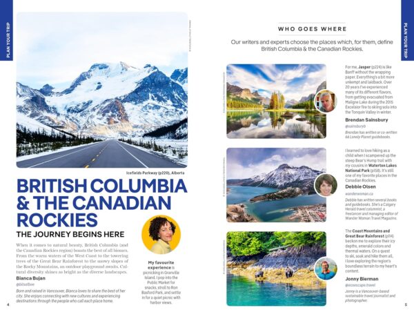 Lonely Planet British Columbia 9781838697013  Lonely Planet Travel Guides  Reisgidsen Canadese Rocky Mountains, Vancouver en British Columbia