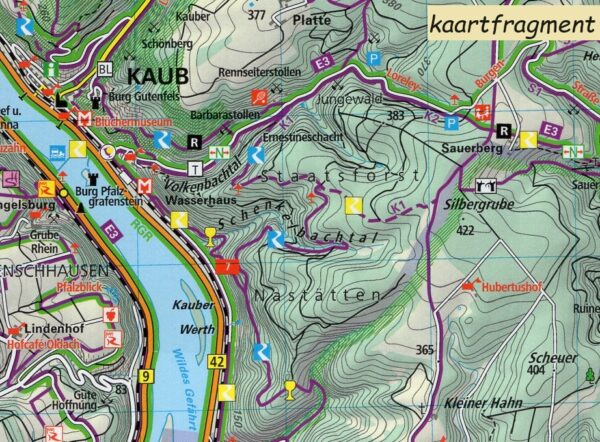 Oberer Mittelrhein: Koblenz - Bingen | wandelkaart 1:35.000 9783259025727  Kümmerly & Frey   Wandelkaarten Mittelrhein, Lahn, Westerwald