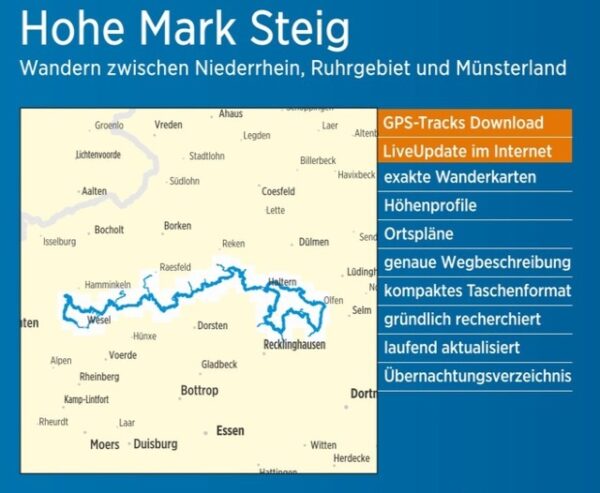 Hohe Mark Steig | Hikeline Wanderführer (wandelgids) 9783711102126  Esterbauer Hikeline wandelgidsen  Wandelgidsen Münsterland