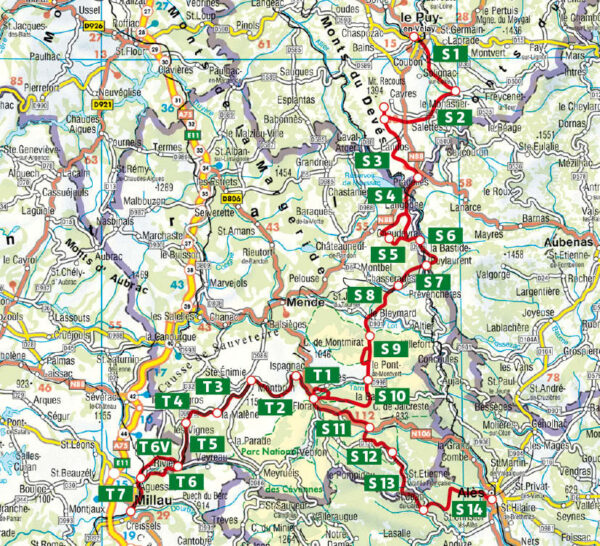 wandelgids Cevennen: Stevensonweg GR70 Rother Wanderführer 9783763346219  Bergverlag Rother RWG  Meerdaagse wandelroutes, Wandelgidsen Cevennen, Languedoc