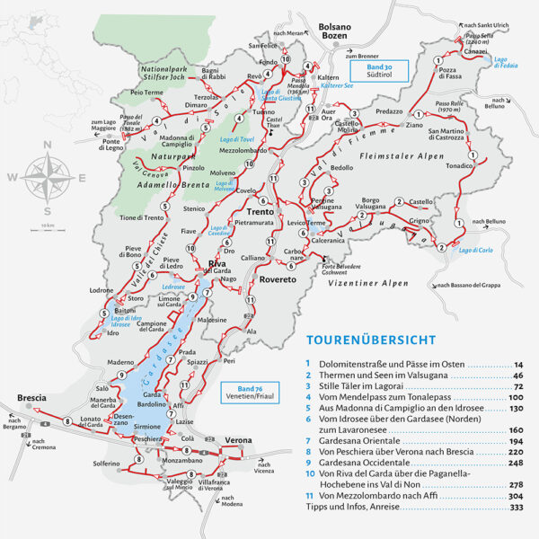 campergids Italië: Trentino und rund um den Gardasee 9783869034270  Womo mit dem Wohnmobil  Op reis met je camper, Reisgidsen Gardameer, Zuid-Tirol, Dolomieten