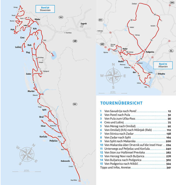 campergids Kroatië - nach Kroatien und Montenegro 9783869034881  Womo mit dem Wohnmobil  Op reis met je camper, Reisgidsen Kroatië