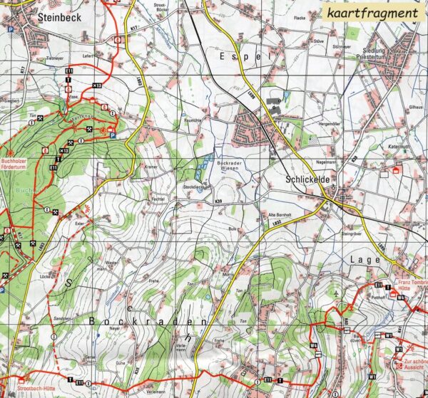 Nördliches Tecklenburger Land | wandelkaart 1:25.000 9783897105577  Bonifatius   Wandelkaarten Teutoburger Woud & Ostwestfalen