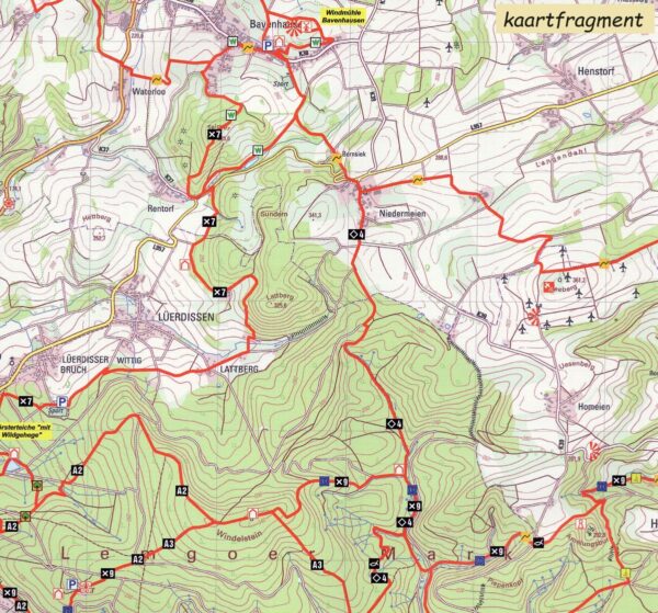 Land des Hermann: Nordlippisches Bergland | wandelkaart 1:25.000 9783897107885  Bonifatius   Wandelkaarten Teutoburger Woud & Ostwestfalen