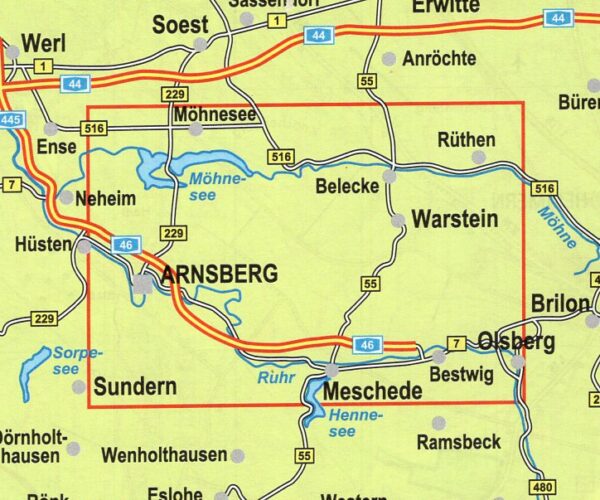 NRW-13 Arnsberg u. Umg. | wandelkaart 1:25.000 9783959650502  Geomap / LVA NRW Grüne Reihe  Wandelkaarten Sauerland