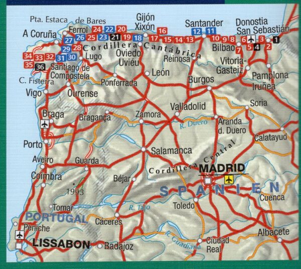 Kompass wandelgids Jakobsweg Camino del Norte KP-5885 9783991541813  Kompass Kompass Wanderführer  Santiago de Compostela, Wandelgidsen Noordwest-Spanje, Santiago de Compostela, de Spaanse routes