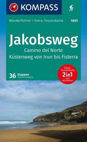 Kompass wandelgids Jakobsweg Camino del Norte KP-5885 9783991541813  Kompass Kompass Wanderführer  Santiago de Compostela, Wandelgidsen Noordwest-Spanje, Santiago de Compostela, de Spaanse routes