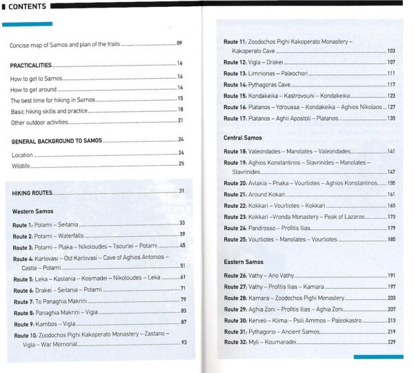 Samos Hiking Guide | wandelgids 9786185160043  Terrain Maps Northern Aegean Islands  Wandelgidsen Lesbos, Chios, Samos, Ikaria