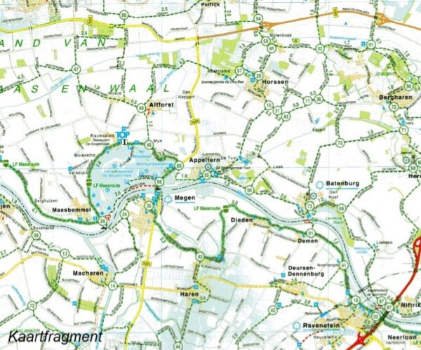 FFK-11  Rivierenland | VVV fietskaart 1:60.000 9789028705234  Falk Fietskaarten met Knooppunten  Fietskaarten Nijmegen en het Rivierengebied