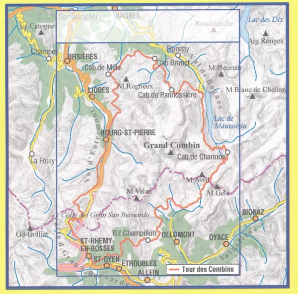 Tour des Combins - wandelkaart 1:30.000 9791280163141  Escursionista   Wandelkaarten Aosta, Gran Paradiso, Wallis