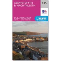 LR-135  Aberystwyth + Machynlleth | topografische wandelkaart 9780319262337  Ordnance Survey Landranger Maps 1:50.000  Wandelkaarten Noord-Wales, Anglesey, Snowdonia