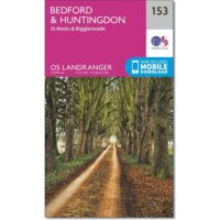 LR-153  Bedford, Huntingdon | topografische wandelkaart 9780319262511  Ordnance Survey Landranger Maps 1:50.000  Wandelkaarten Birmingham, Cotswolds, Oxford