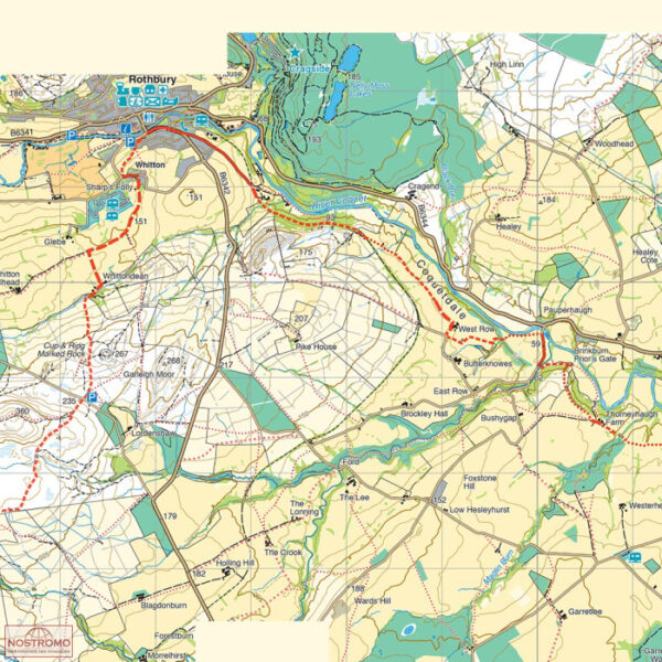 St Oswald's Way | wandelkaart 1:40.000 9781851375233  Harvey Maps   Meerdaagse wandelroutes, Wandelkaarten Noordoost-Engeland