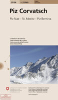 G-25108  Piz Corvatsch, Piz Nair, St.Moritz, Piz Bernina 1/25 9783302251080  Bundesamt / Swisstopo Gipfel 1:25.000  Wandelkaarten Graubünden