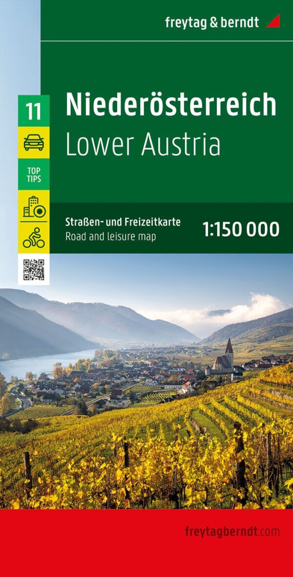 wegenkaart Niederösterreich, Wien, Burgenland 1:150.000 9783707922349  Freytag & Berndt Österr. 1:150.000  Landkaarten en wegenkaarten Oostenrijk