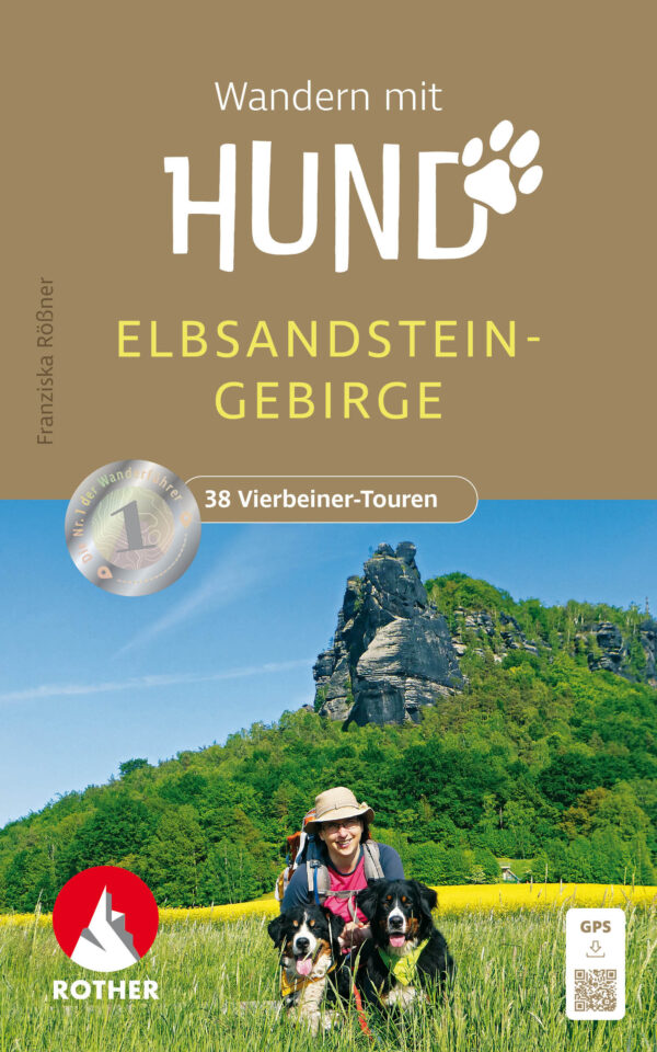 Wandern mit Hund Elbsandsteingebirge | wandelgids wandelen met je hond 9783763334261 Franziska Rößner Bergverlag Rother mit Hund, Rother Wanderbuch  Wandelgidsen Sächsische Schweiz, Elbsandsteingebirge, Erzgebirge