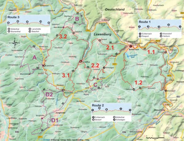 OD-266  Mullerthal Trail (Luxemburg) | wandelgids (Duitstalig) 9783866868410  Conrad Stein Verlag Outdoor - Der Weg ist das Ziel  Meerdaagse wandelroutes, Wandelgidsen Luxemburg