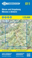 TAB-011  Merano e dintorni/Meran und Umgebung | Tabacco wandelkaart 9788883151835  Tabacco Tabacco 1:25.000  Wandelkaarten Zuid-Tirol, Dolomieten