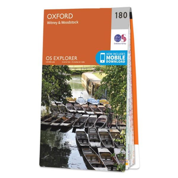 EXP-180 Oxford, Woodstock, Witney | wandelkaart 1:25.000 9780319241134  Ordnance Survey Explorer Maps 1:25t.  Wandelkaarten Birmingham, Cotswolds, Oxford