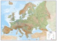 Europa natuurkundig 1:4.300.000 plano / geplastificeerd 9781910378113  MAPS International   Wandkaarten Europa