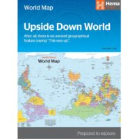 Upside Down World in Envelope wereldkaart 9781922668837  Hema Maps   Landkaarten en wegenkaarten Wereld als geheel