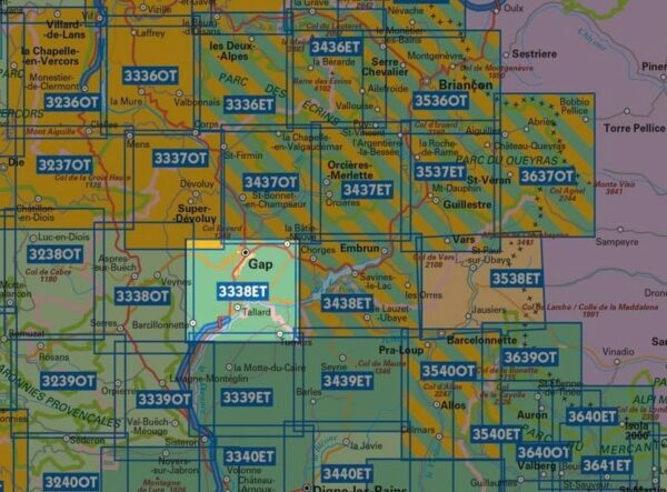 wandelkaart 3338ET Gap, Montagne de Céüse 1:25.000 9782758546689  IGN IGN 25 Franse Alpen/ zuidhelft  Wandelkaarten Écrins, Queyras, Hautes Alpes