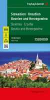 Slovenie, Kroatie, Bosnië-Hercegowina | autokaart, wegenkaart 1:500.000 9783707922066  Freytag & Berndt   Landkaarten en wegenkaarten Westelijke Balkan