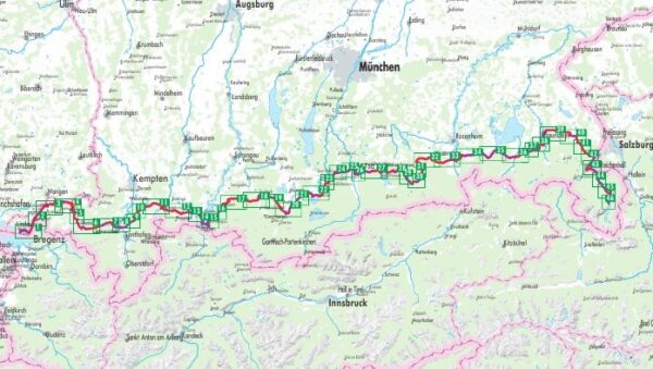 Bikeline Bodensee-Königssee Radweg | fietsgids 9783711102331  Esterbauer Bikeline  Fietsgidsen, Meerdaagse fietsvakanties Beierse Alpen