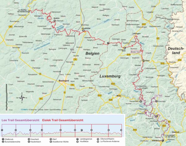 OD-417  Lee Trail und Eislek Trail | wandelgids (Duitstalig) 9783866868106  Conrad Stein Verlag Outdoor - Der Weg ist das Ziel  Meerdaagse wandelroutes, Wandelgidsen Luxemburg, Wallonië (Ardennen)