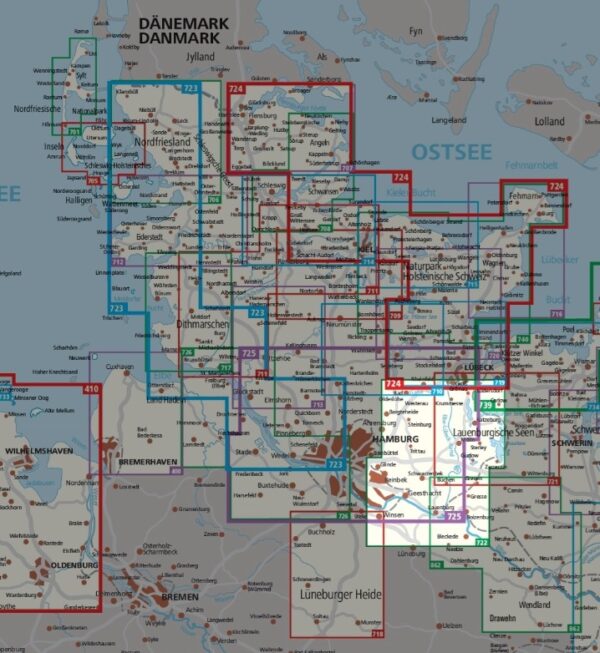 Kompass wandelkaart KP-722 Herzogtum Lauenburg, Sachsenwald, Elbe 9783991541752  Kompass Wandelkaarten Kompass Sleeswijk-Holstein  Wandelkaarten Sleeswijk-Holstein