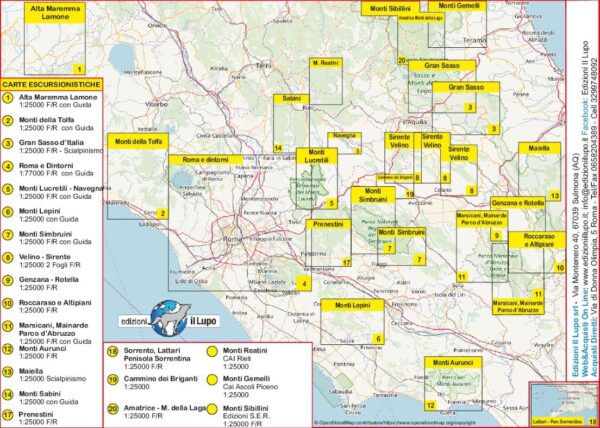 wandelkaart Majella 1:25.000 9788888450612  Edizioni Il Lupo   Wandelkaarten Abruzzen en Molise