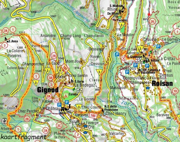 Cammino Balteo di Valle d'Aosta | wandelkaart (1:25.000) + gidsje 9791280163332  Escursionista   Wandelgidsen, Wandelkaarten Aosta, Gran Paradiso