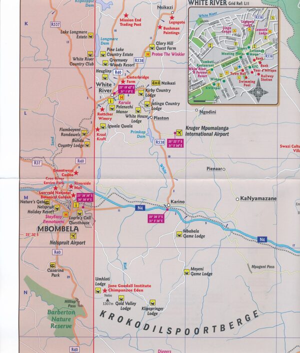 Mpumalanga, Kruger NP + Panorama Route (Map # 4) 9781776170630  Map Studio   Landkaarten en wegenkaarten Zuid-Afrika