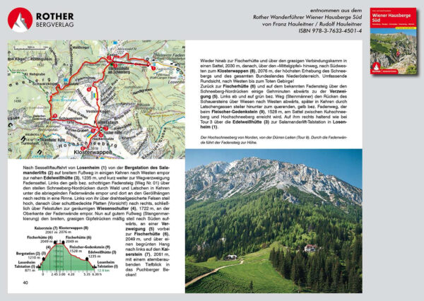 wandelgids Wiener Hausberge Süd Rother Wanderführer 9783763345014  Bergverlag Rother RWG  Wandelgidsen Oberösterreich, Niederösterreich, Burgenland