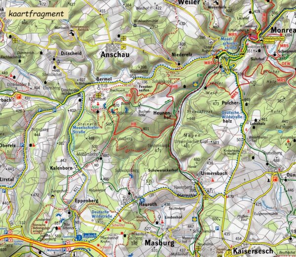 Moseltal, Vulkaneifel, Moseleifel wandelkaart 1:50.000 (nr. 44105) 9783959650472  GeoMap Wandelkaarten Eifel  Wandelkaarten Eifel, Moezel, van Trier tot Koblenz