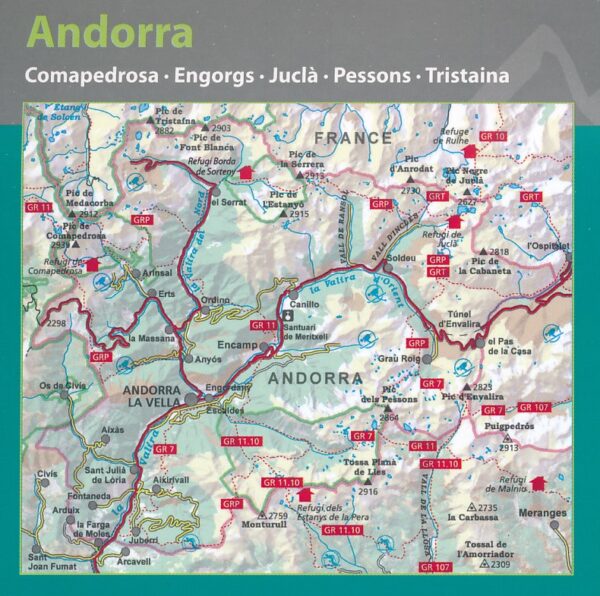 wandelkaart Andorra 1:40.000 9788470111235  Editorial Alpina   Wandelkaarten Spaanse Pyreneeën