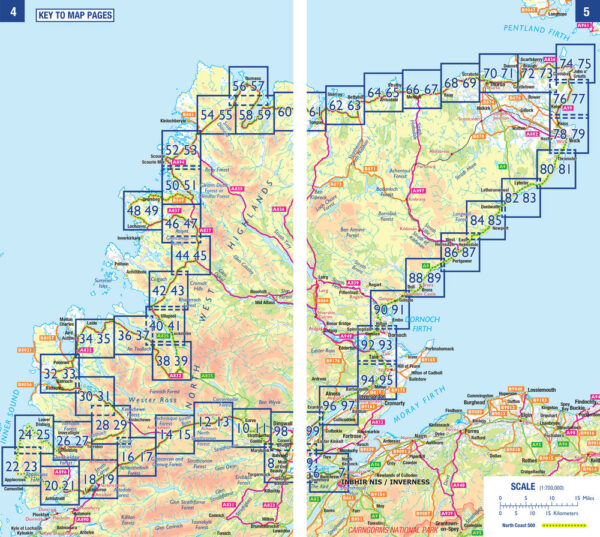 The North Coast 500 | wandelatlas / reisgids 9780008660635 A-Z Maps HarperCollins   Reisgidsen, Wandelgidsen de Schotse Hooglanden (ten noorden van Glasgow / Edinburgh)