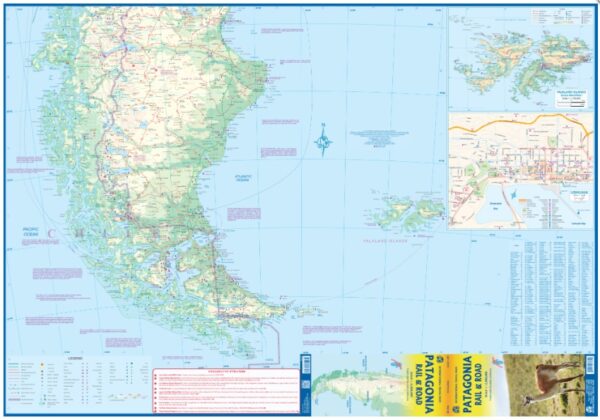 ITM Patagonia rail & road map  | wegen- en spoorwegenkaart 1:2.000.000 9781771296281  International Travel Maps   Landkaarten en wegenkaarten, Treingidsen en verhalen Patagonië