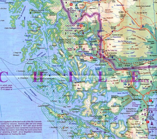 ITM Patagonia rail & road map  | wegen- en spoorwegenkaart 1:2.000.000 9781771296281  International Travel Maps   Landkaarten en wegenkaarten, Treingidsen en verhalen Patagonië