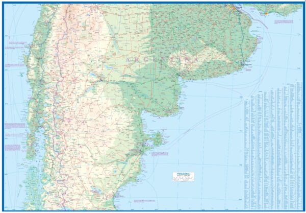 ITM Patagonia rail & road map  | wegen- en spoorwegenkaart 1:2.000.000 9781771296281  International Travel Maps   Landkaarten en wegenkaarten, Treingidsen en verhalen Patagonië