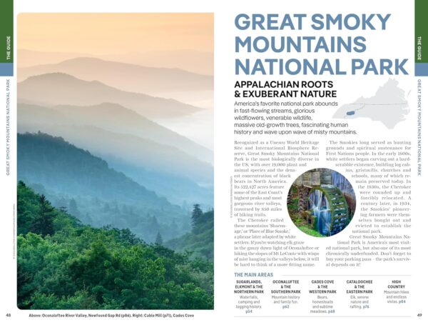 Lonely Planet Great Smoky Mountains | reisgids 9781838697921  Lonely Planet NP Guides  Reisgidsen VS Zuid-Oost, van Virginia t/m Mississippi