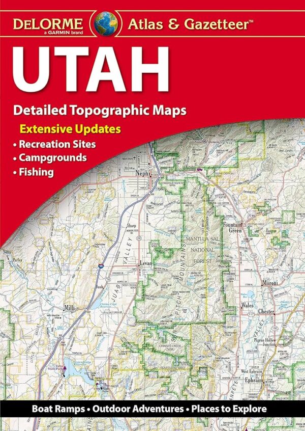 Utah 9781946494450  Delorme Atlas + Gazetteer  Wegenatlassen Colorado, Arizona, Utah, New Mexico