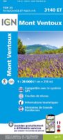 wandelkaart 3140ET Mont Ventoux 1:25.000 9782758555896  IGN IGN 25 Provence  Wandelkaarten Provence, Marseille, Camargue