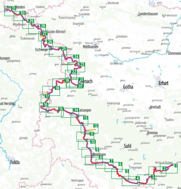 Bikeline Werratal-Radweg | fietsgids 9783711102416  Esterbauer Bikeline  Fietsgidsen Noord- en Midden-Hessen, Kassel, Thüringen, Weimar, Rennsteig