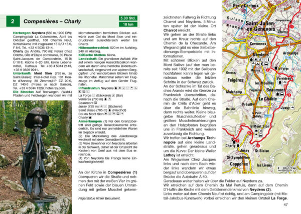 wandelgids Jakobsweg Via Gebennensis Rother Wanderführer 9783763346707  Bergverlag Rother RWG  Santiago de Compostela, Wandelgidsen Frankrijk