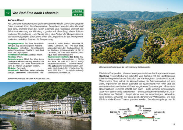 wandelgids Lahnwanderweg Rother Wanderführer 9783763347322  Bergverlag Rother RWG  Meerdaagse wandelroutes, Wandelgidsen Mittelrhein, Lahn, Westerwald, Noord- en Midden-Hessen, Kassel