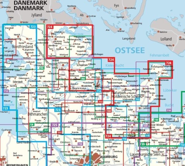Kompass wandelkaart KP-724 Ostseeküste 9783991540731  Kompass Wandelkaarten Kompass Sleeswijk-Holstein  Wandelkaarten Sleeswijk-Holstein