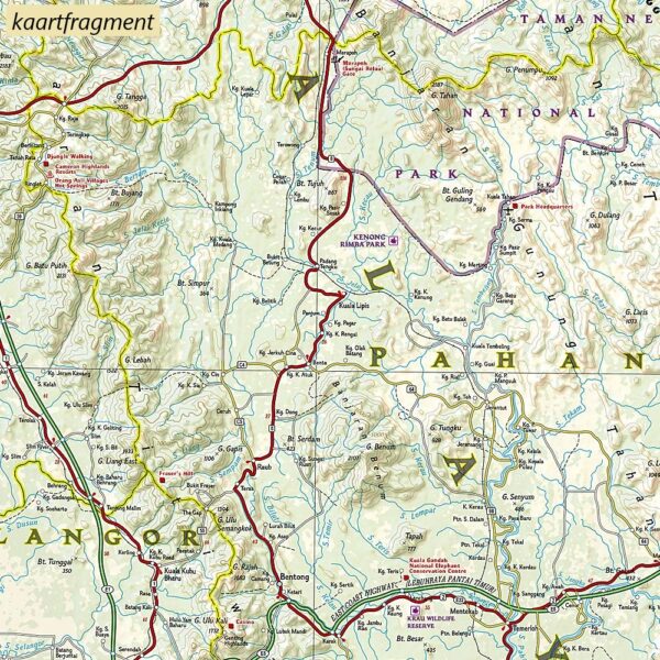 Maleisië | wegenkaart - overzichtskaart 1:850.000 /2.000.000 9781566956147  National Geographic   Landkaarten en wegenkaarten Maleisië en Brunei